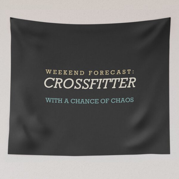 Item preview, Weekend Forecast: Crossfitter With A Chance Of Chaos - CrossFit designed and sold by RetroThreadWorks.