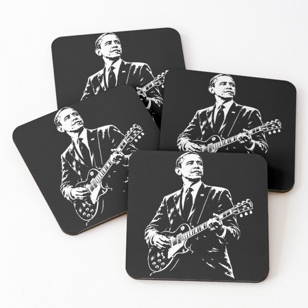 Item preview, obama  playing guitar  designed and sold by Starry Night Creative Art.