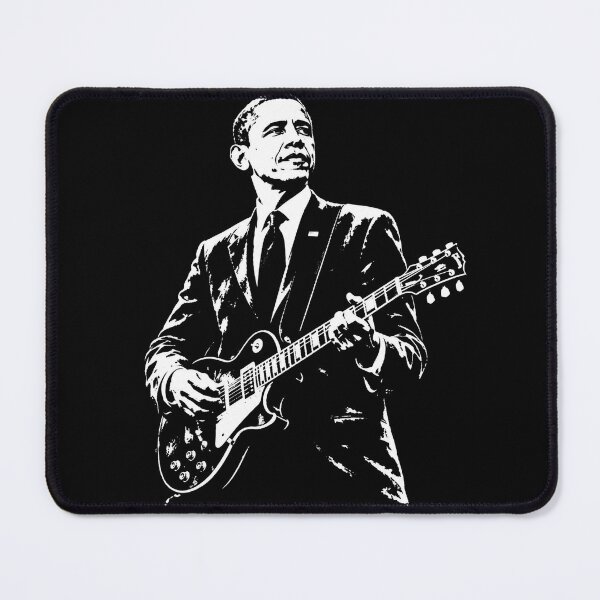 Item preview, obama  playing guitar  designed and sold by Starry Night Creative Art.