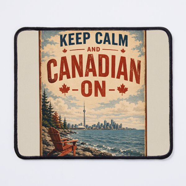 Item preview, Keep Calm and Canadian On Vintage Toronto Skyline Graphic designed and sold by Sybille-Yates.