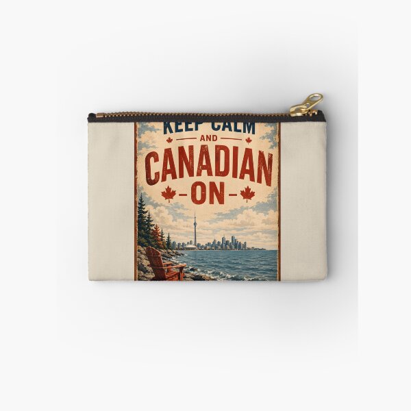 Item preview, Keep Calm and Canadian On Vintage Toronto Skyline Graphic designed and sold by Sybille-Yates.