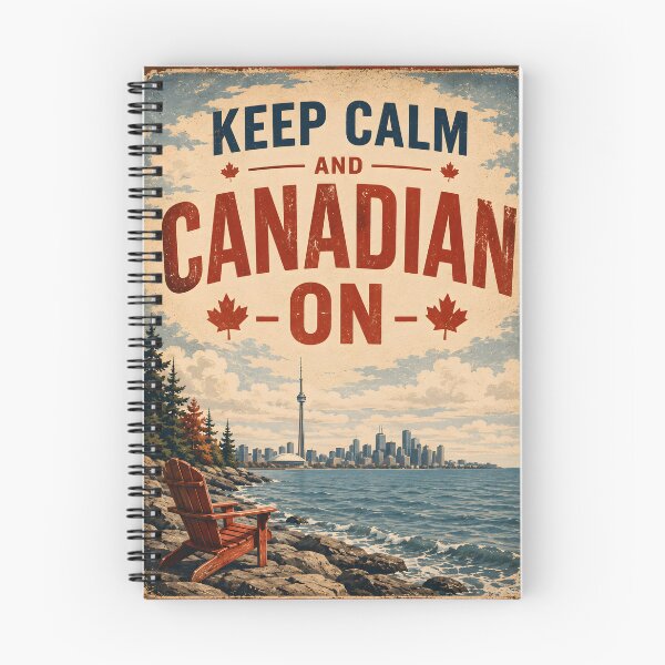 Item preview, Keep Calm and Canadian On Vintage Toronto Skyline Graphic designed and sold by Sybille-Yates.