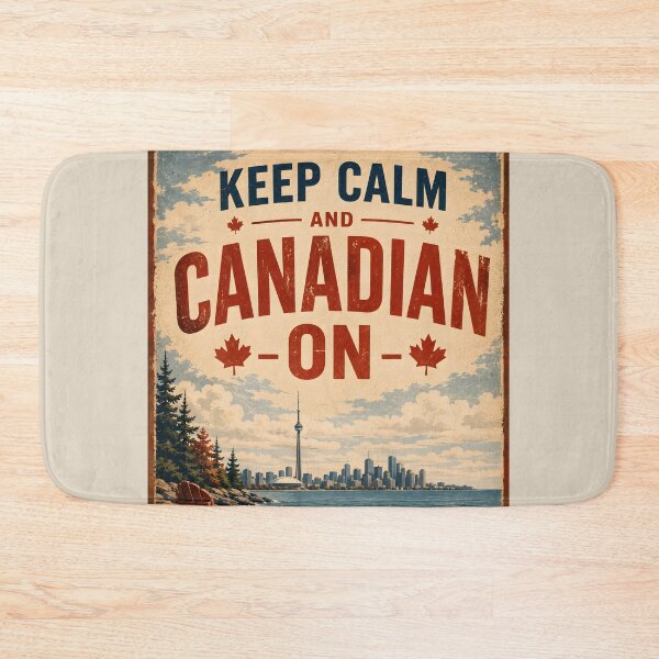 Item preview, Keep Calm and Canadian On Vintage Toronto Skyline Graphic designed and sold by Sybille-Yates.