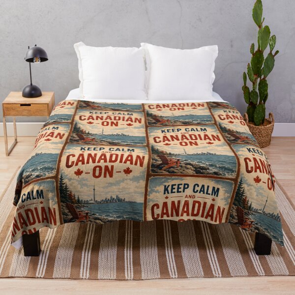 Item preview, Keep Calm and Canadian On Vintage Toronto Skyline Graphic designed and sold by Sybille-Yates.