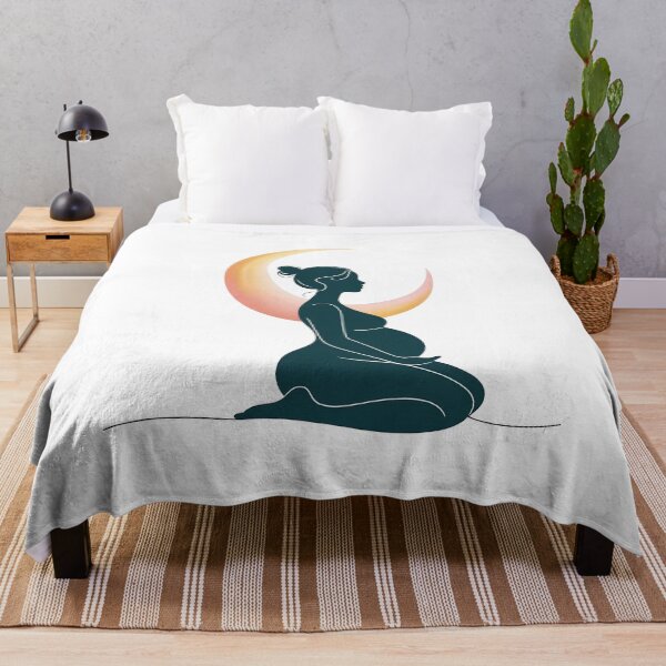 Item preview, Crescent Moon Halo Silhouette Prenatal Yoga designed and sold by 108stillness.