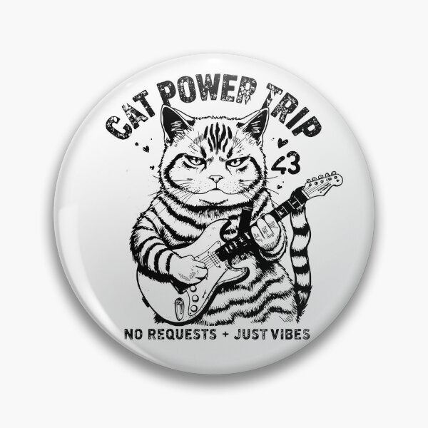 Item preview, Guitar Cat Power Trip Grumpy Cat Rock No Requests Just Vibes designed and sold by HYPNK.