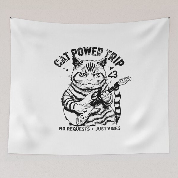 Item preview, Guitar Cat Power Trip Grumpy Cat Rock No Requests Just Vibes designed and sold by HYPNK.
