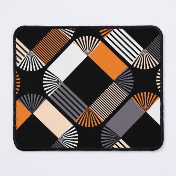 Item preview, Mid-Century Modern Geometric Lattice Pattern — Retro Orange and Charcoal Abstract designed and sold by LYAN-STORE.