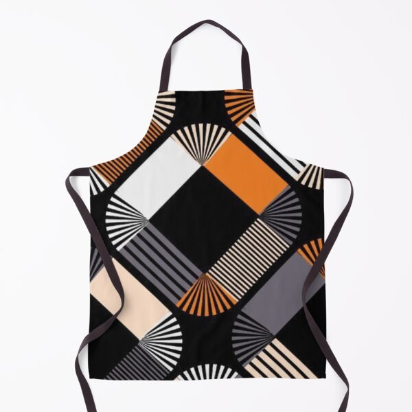 Item preview, Mid-Century Modern Geometric Lattice Pattern — Retro Orange and Charcoal Abstract designed and sold by LYAN-STORE.