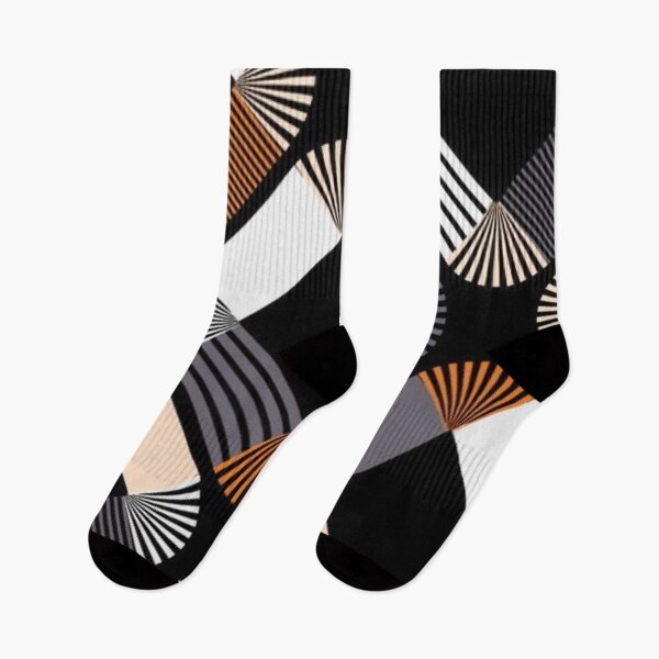 Item preview, Mid-Century Modern Geometric Lattice Pattern — Retro Orange and Charcoal Abstract designed and sold by LYAN-STORE.