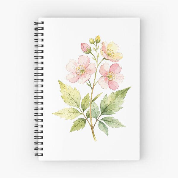 Item preview, Branch of flowers in pink and yellow watercolor designed and sold by mixoubraw.