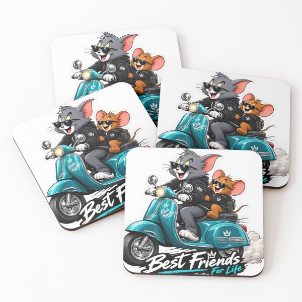Item preview, Best Friends For Life Tom and Jerry Scooter Riding Sticker designed and sold by PRIME4YOU.