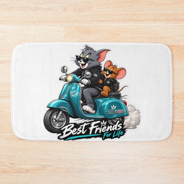 Item preview, Best Friends For Life Tom and Jerry Scooter Riding Sticker designed and sold by PRIME4YOU.