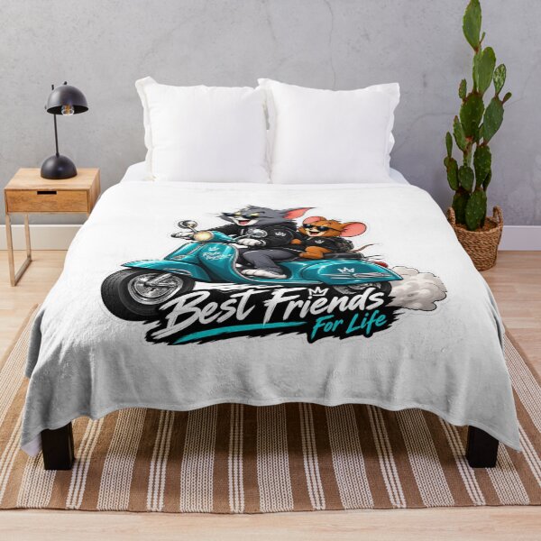 Item preview, Best Friends For Life Tom and Jerry Scooter Riding Sticker designed and sold by PRIME4YOU.