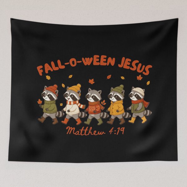 Item preview, Cute Raccoon Fall o ween Jesus Love Raccoons Fall Christian Halloween Season                        designed and sold by Forevermore.