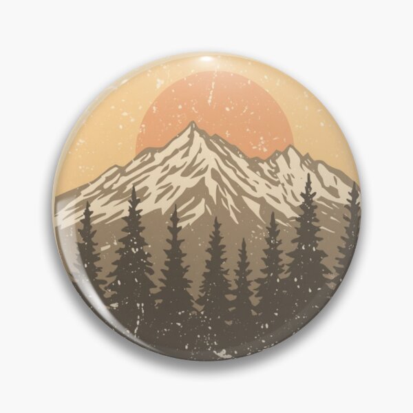 Item preview, Vintage Mountain Sunset – Retro Wilderness Nature Landscape designed and sold by SoftLifeClub.