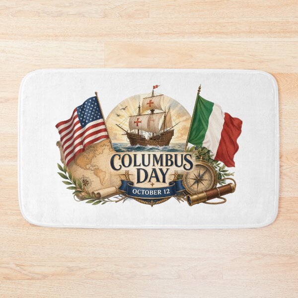 Item preview, Nautical illustration with flags for Columbus Day designed and sold by Nela-&-Lena.