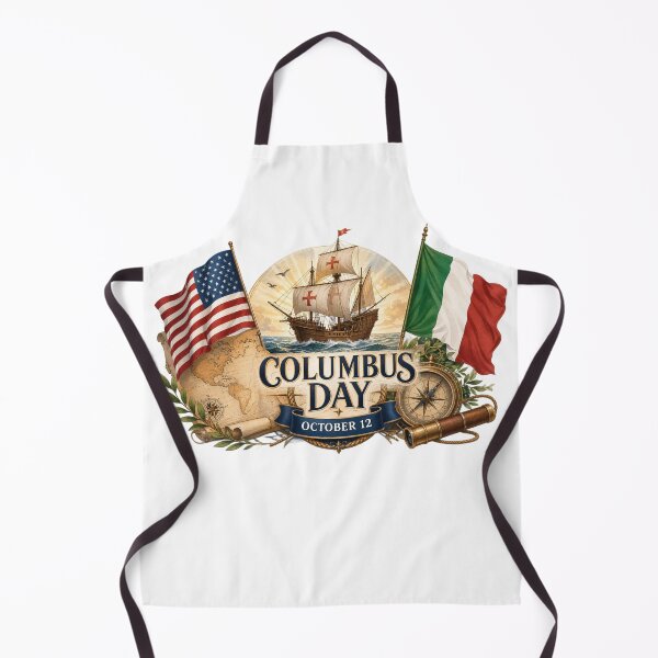 Item preview, Nautical illustration with flags for Columbus Day designed and sold by Nela-&-Lena.