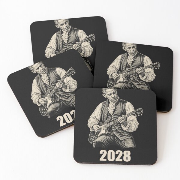 Item preview, obama  playing guitar  designed and sold by Starry Night Creative Art.