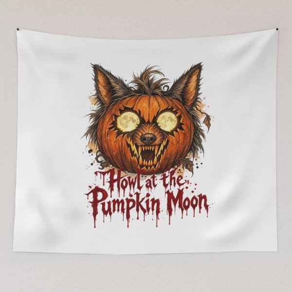 Item preview, Howl At The Pumpkin Moon Werewolf Halloween designed and sold by CoolContent Factory.