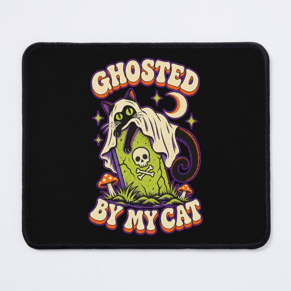 Item preview, Ghosted By My Cat - Retro Goth Spooky Cat on Tombstone designed and sold by StudioSand.