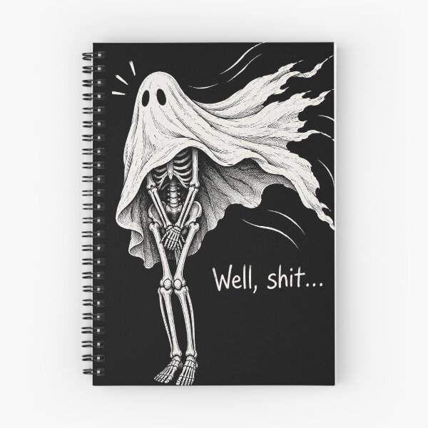 Item preview, well shit halloween skeleton  designed and sold by Starry Night Creative Art.
