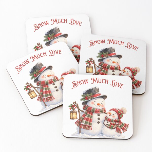 Item preview, Snow Much Love Snowman Family Winter designed and sold by mycute-stickers.