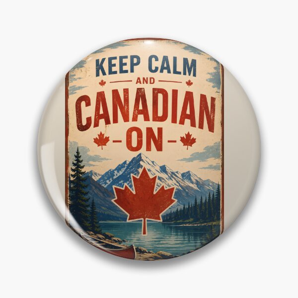 Item preview, Keep Calm and Canadian On Vintage Travel Graphic designed and sold by Sybille-Yates.