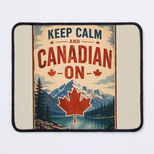 Item preview, Keep Calm and Canadian On Vintage Travel Graphic designed and sold by Sybille-Yates.