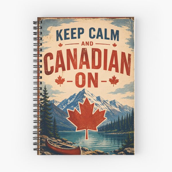 Item preview, Keep Calm and Canadian On Vintage Travel Graphic designed and sold by Sybille-Yates.