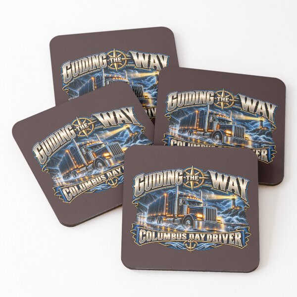 Item preview, Guiding The Way | Columbus Day Driver | Stormy Ocean Lighthouse Semi Truck Art designed and sold by NomadForge.