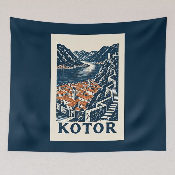 Item preview, Kotor - Montenegro designed and sold by GoodOldVintage.