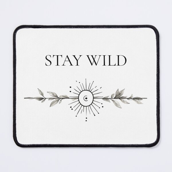 Item preview, Stay Wild - Minimalist Botanical Celestial Female Empowerment Quote designed and sold by emiliacreations.