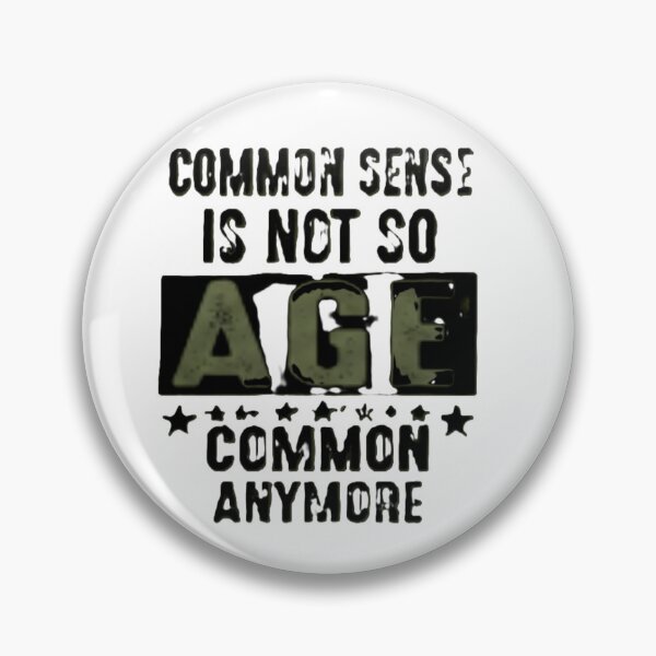 Item preview, common sense is not so age common anymore funny typographic design designed and sold by SmashingDeals.