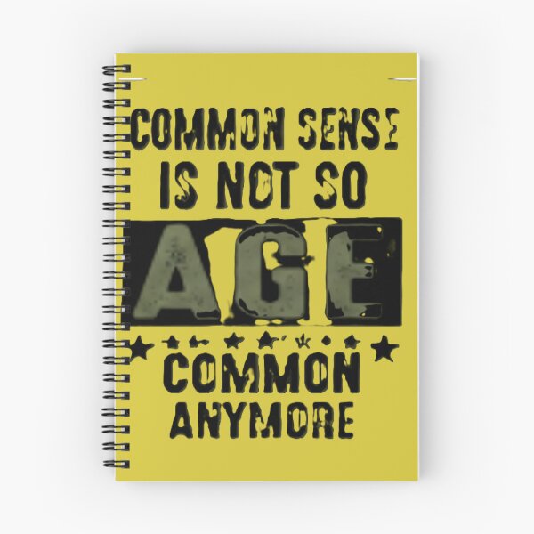 Item preview, common sense is not so age common anymore funny typographic design designed and sold by SmashingDeals.
