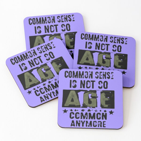 Item preview, common sense is not so age common anymore funny typographic design designed and sold by SmashingDeals.