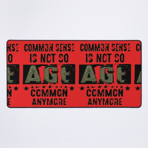 Item preview, common sense is not so age common anymore funny typographic design designed and sold by SmashingDeals.