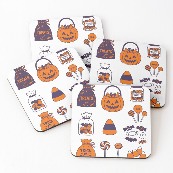 Item preview, Trick or Treat Candy Set Flat Vector Illustration designed and sold by NUSA NIPA.
