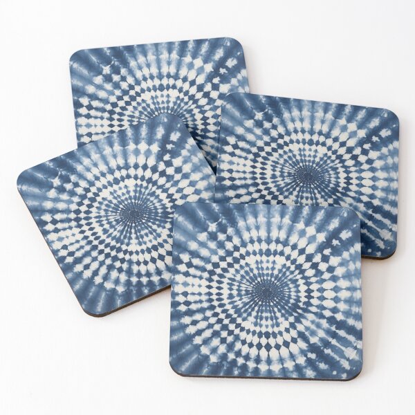 Item preview, Japanese Shibori Indigo Blue and White Mandala designed and sold by KsaveraArt.