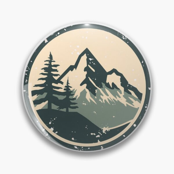 Item preview, Vintage Mountain Retro Pine Forest Outdoor designed and sold by SoftLifeClub.
