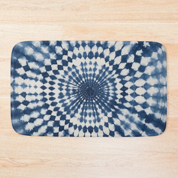 Item preview, Japanese Shibori Indigo Blue and White Mandala designed and sold by KsaveraArt.