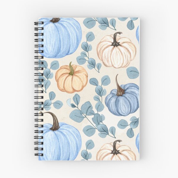 Item preview, Watercolor Soft Blue Pumpkins and Eucalyptus Pattern — Shabby Chic Autumn Harvest designed and sold by LYAN-STORE.