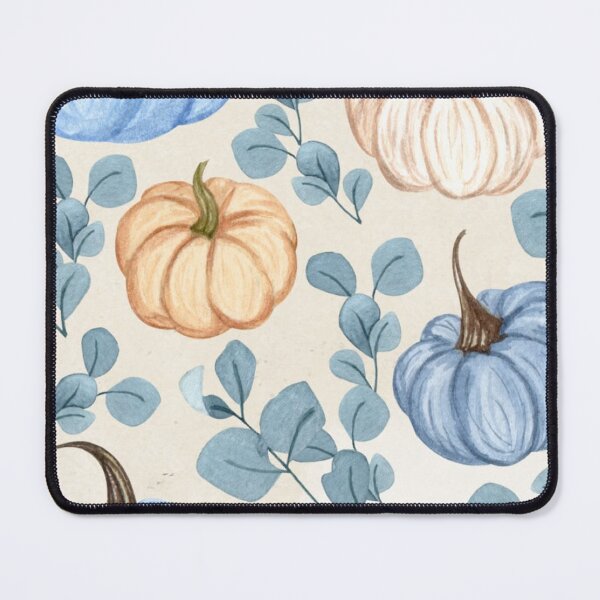 Item preview, Watercolor Soft Blue Pumpkins and Eucalyptus Pattern — Shabby Chic Autumn Harvest designed and sold by LYAN-STORE.