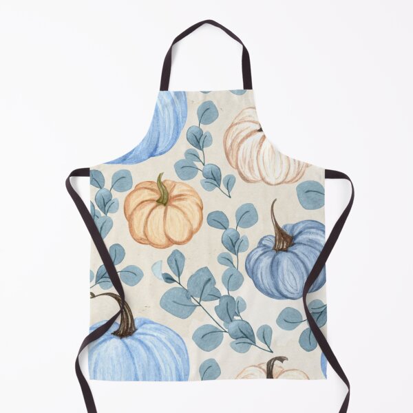 Item preview, Watercolor Soft Blue Pumpkins and Eucalyptus Pattern — Shabby Chic Autumn Harvest designed and sold by LYAN-STORE.