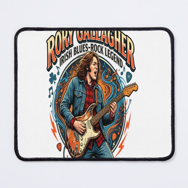 Item preview, Rory Gallagher Irish Blues Rock Guitar Legend Vintage Music Design designed and sold by CatLovers Studio.