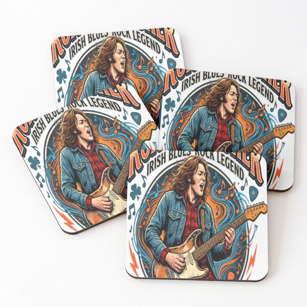 Item preview, Rory Gallagher Irish Blues Rock Guitar Legend Vintage Music Design designed and sold by CatLovers Studio.