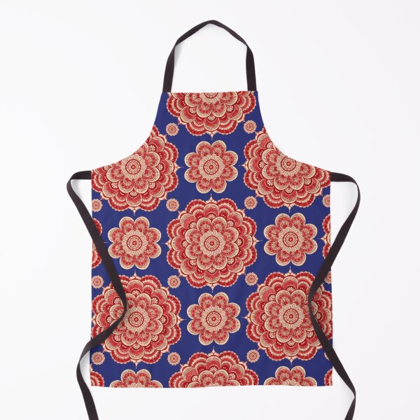 Item preview, Red Ornamental Floral Mandala Pattern – Boho Decorative Flower Design designed and sold by Mousy17.