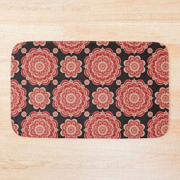 Item preview, Red Ornamental Floral Mandala Pattern – Boho Decorative Flower Design designed and sold by Mousy17.