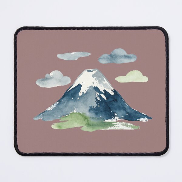 Item preview, Mount Fuji in watercolor with clouds designed and sold by mixoubraw.