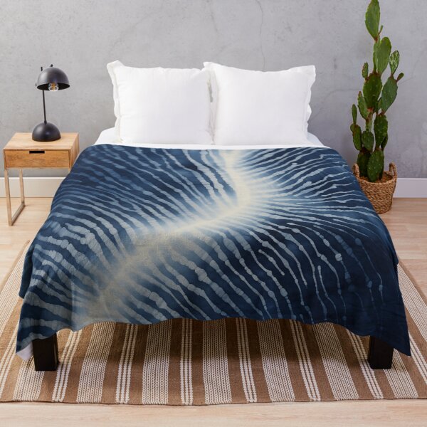 Item preview, Japanese Shibori Indigo Blue and White designed and sold by KsaveraArt.
